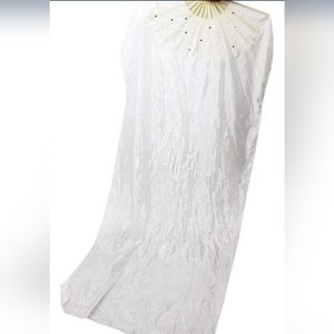 2 Belly Dance Real Silk Bamboo Long Fan Veils.....2 abanico para danzar